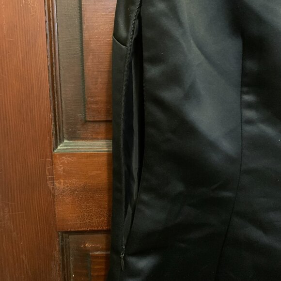 Worthington Black Satin Sheath Dress 14 updated pics - Picture 3 of 7